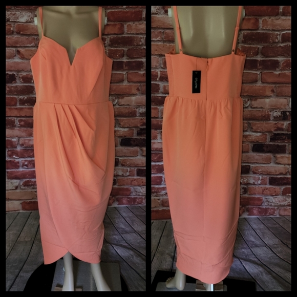 City Chic Sassy V Midi Dress 14 NWT - Picture 4 of 4